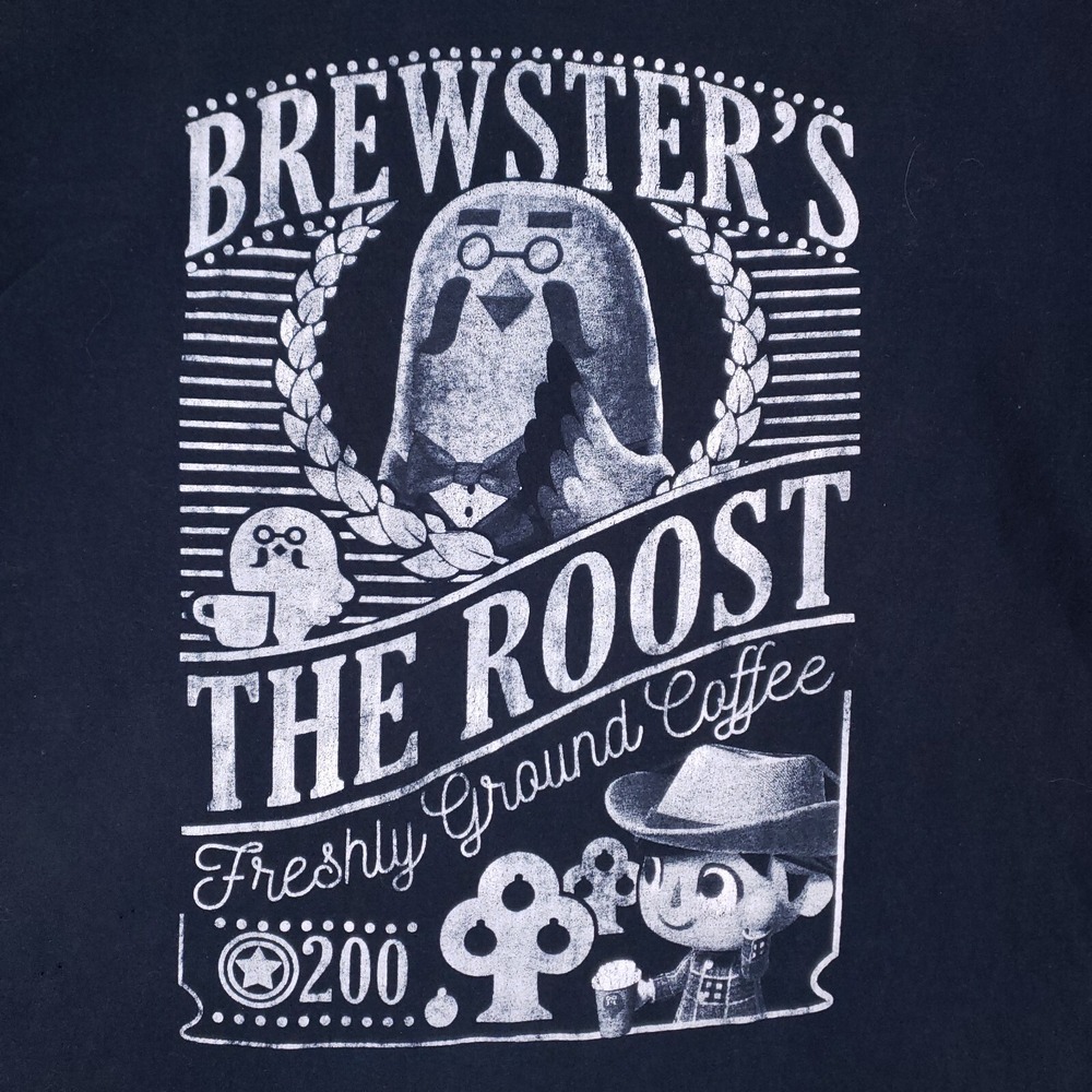 Nintendo Brewsters The Roost Graphic Tee Large Black Streetwear Indie Sleaze - Picture 2 of 7